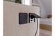Блок розеток GTV врізний квадратний FLIP, 1xSCHUKO, 2xUSB, 1xLAN, кабель з вилкою 1,5м, чорний EOL AE-GM1SFLI-20 фото 2
